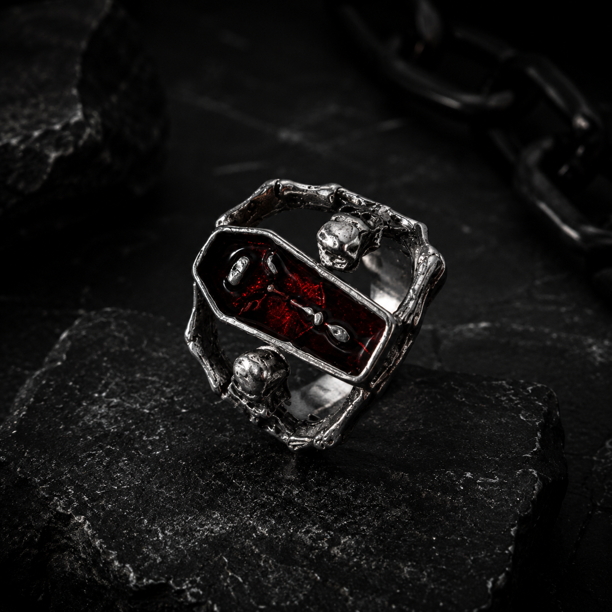 Crimson Coffin Ring